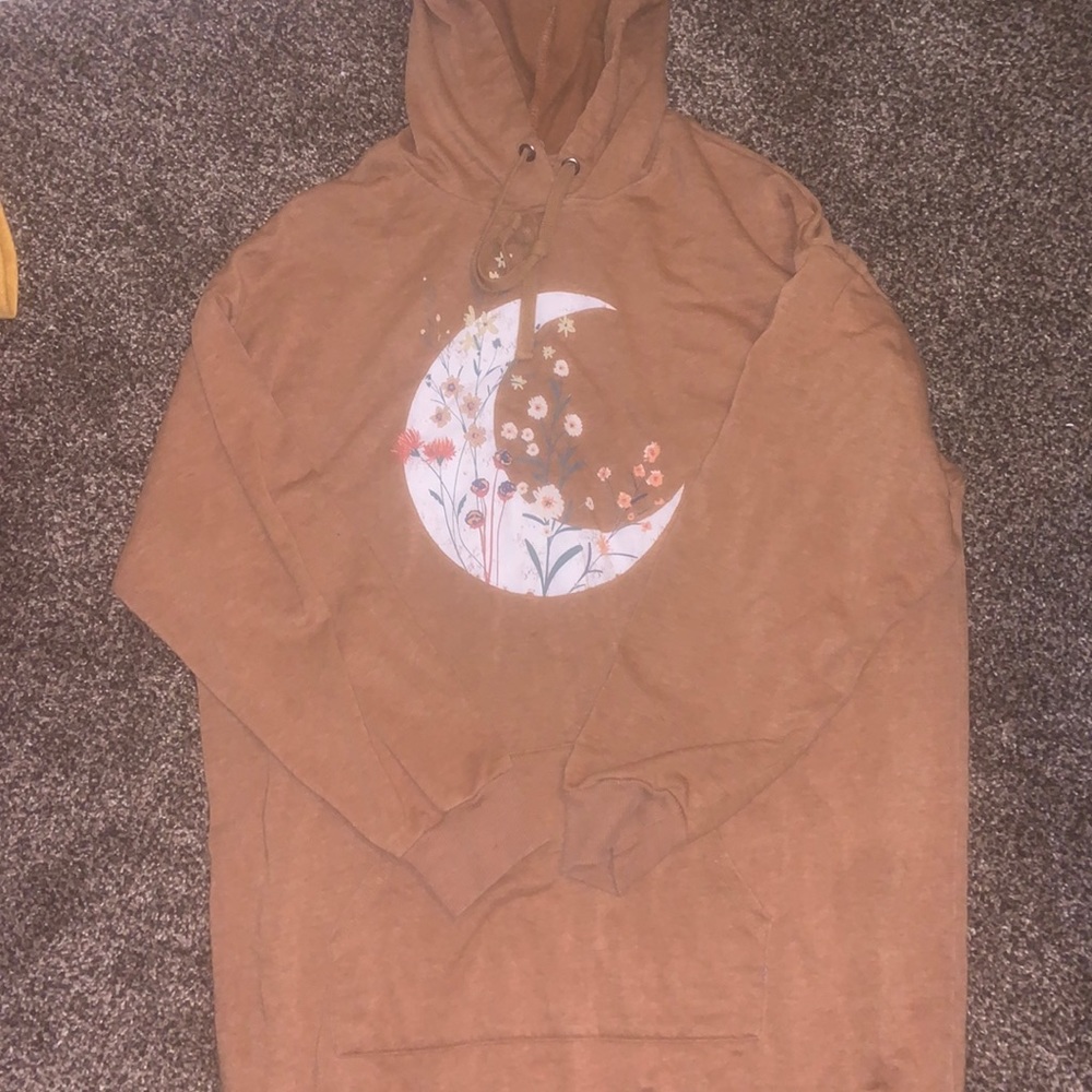 Long yellow/brownish hoodie size L (11-13)